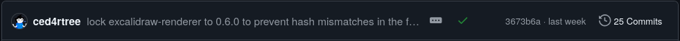 Picture of a latest commit view on GitHub that has a green check mark